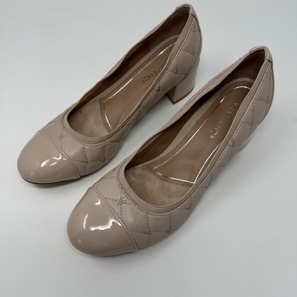 Vionic Tan Quilted Block Heel Ruby Pumps - Picture 8 of 14